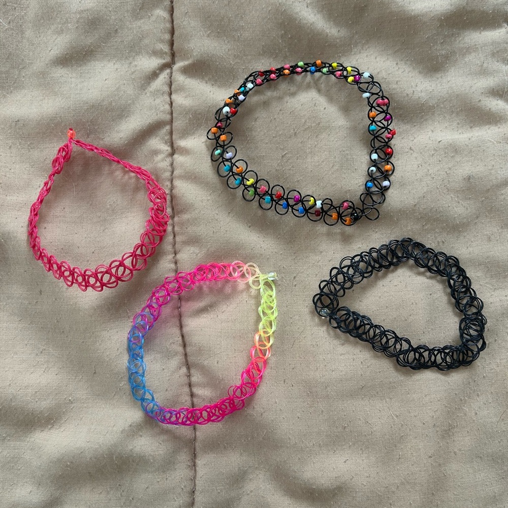 FREE ADD ON!! 4/$10 tattoo choker bundle